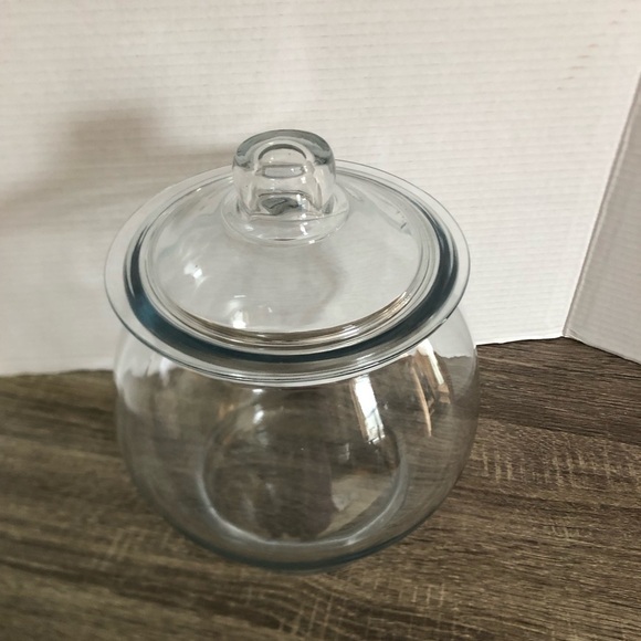 Vtg Clear Glass Cookie Jar with Lid - Picture 9 of 11